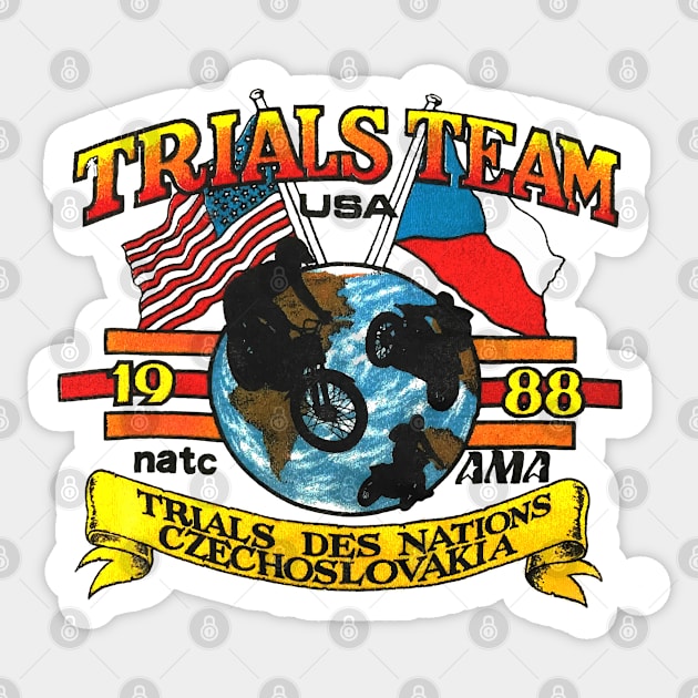 Vintage Trials Team USA Sticker by ROEDERcraft